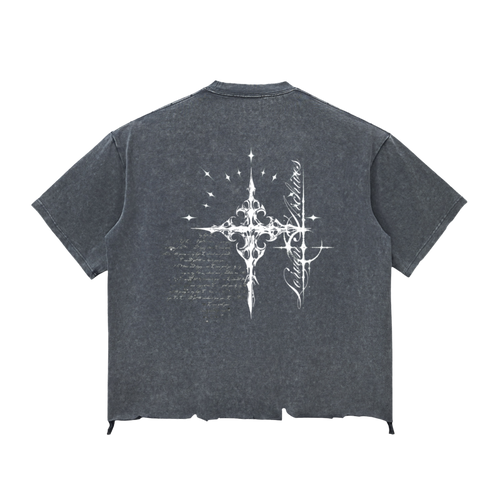 [ Jin Kazama ] Snow Wash Boxy ( Grey )